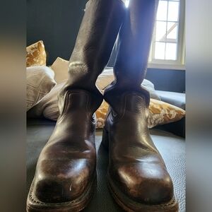 Vintage Frye Motorcycle Style Calf High Boots